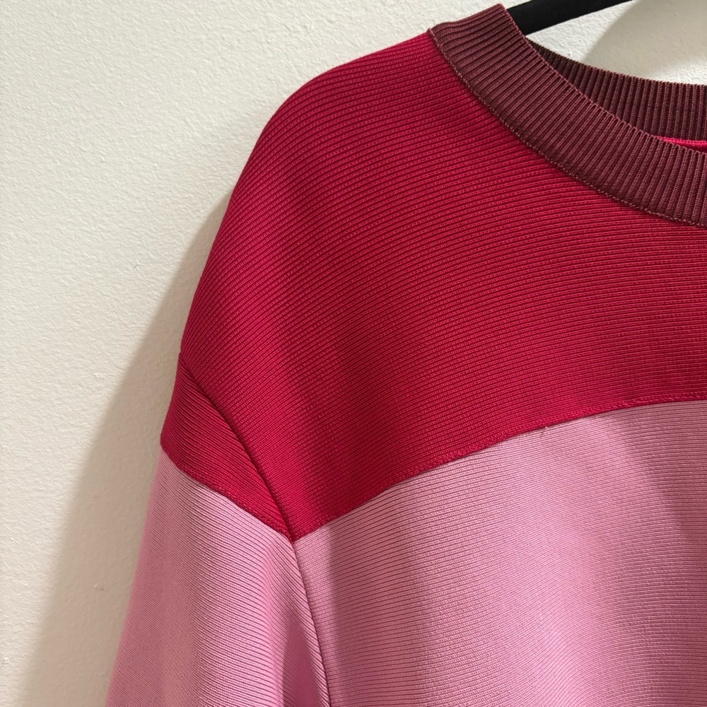Herve Leger Red Ribbed Band Top - Picture 4 of 7
